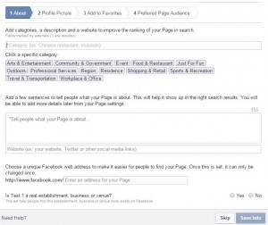 Facebook Page Settings